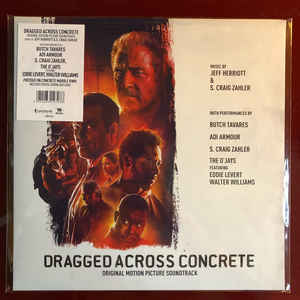 Image of Front Cover of LP - VG/VG+ - JEFF HERRIOTT, S. CRAIG ZAHLER, BUTCH TAVARES, ADI ARMOUR, THE O'JAYS, EDDIE LEVERT, WALTER WILLIAMS, Dragged Across Concrete : OST (Invada Records; LSINV224LP, UK & US 2019, Concrete Marble Vinyl, Limited Edition of 500), 4cm Split Top Sleeve,  - 1346282S