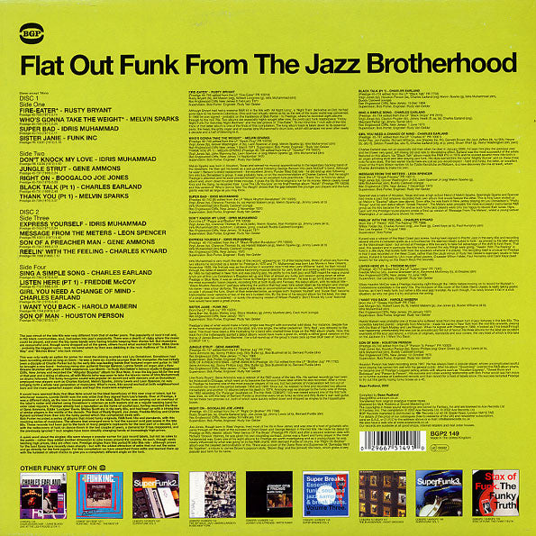 Image of Back Cover of 2xLP - VG/VG+ - VARIOUS, ... Ain't It Funky Now! (BGP Records; BGP2 149, UK 2002), ,  - 4216418C