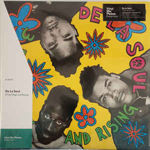Image of Front Cover of 2xLP - VG/VG+ - DE LA SOUL, 3 Feet High And Rising (Tommy Boy / Vinyl Me Please; TB-5103-1, US 2019 Reissue, 2 Inners, Print, Clear w/ Blue, Orange, and Green Splatter Vinyl, with Obi), Strong VGV sleeve - just top corner crease,  - 4346096S