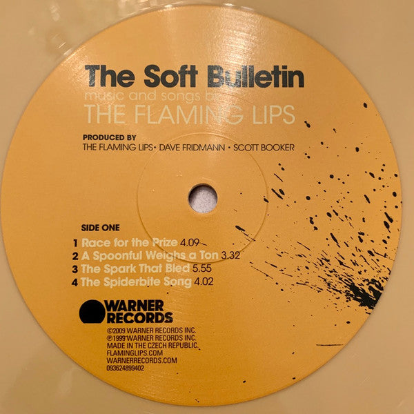 Image of Label Cover of 2xLP - EX/EX - THE FLAMING LIPS, The Soft Bulletin (Vinyl Me, Please; 093624899402, US 2019 Reissue, Gatefold, 2 Inners, Vinyl Me Please Edition: Yellow Mustard vinyl with exclusive art print and lenticular cover art), ,  - 2426104E
