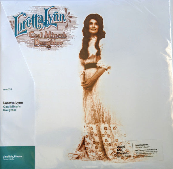 Image of Front Cover of LP - EX/EX - LORETTA LYNN, Coal Miner s Daughter (Vinyl Me, Please; B0029785-01, US 2019 Reissue, Print, Vinyl Me Please Edition: Blue marbled vinyl & exclusive art print), ,  - 2426110E