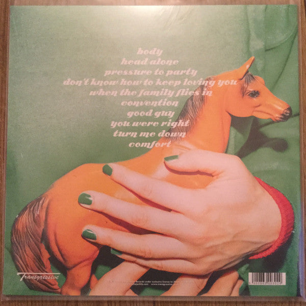 Image of Back Cover of LP - VG+/VG - JULIA JACKLIN, Crushing (Transgressive Records; TRANS384X, Europe 2019, Gatefold, Green Vinyl), Strong VG,  - 2126326E