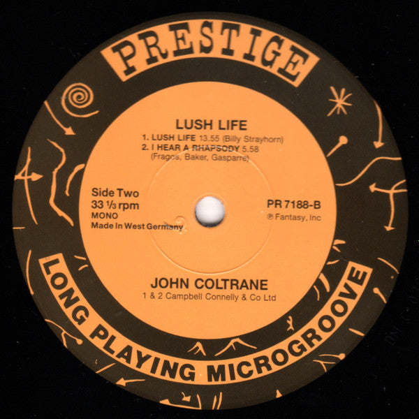 Image of Label Cover of LP - VG/G+ - JOHN COLTRANE, Lush Life (Prestige; PR 7188, Germany 1987 Reissue), Quite a few light marks,,  - 1916250C