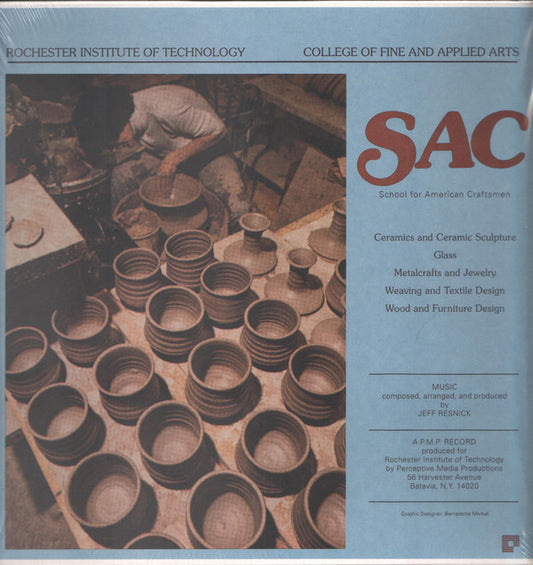 Image of Front Cover of LP - EX/VG+ - JEFF RESNICK, SAC School Of American Craftsmen (Outernational Sounds; OTR-002, Perceptive Media Productions    Z 505971, UK 2017 Reissue, Insert), Strong VG+,  - 1326457E