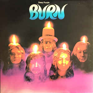 Image of Front Cover of 2814357C: LP - DEEP PURPLE, Burn (Purple Records; TPS 3505, UK 1987 Reissue, Barcode Reissue) Edge and ring wear  VG/VG+