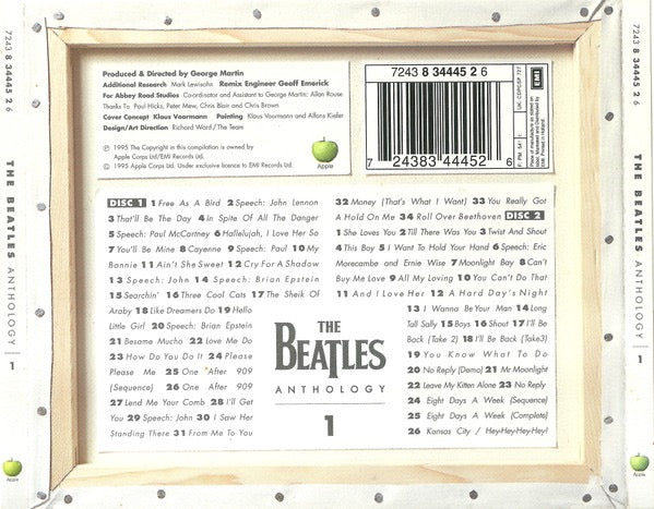 Image of Back Cover of 2xCD - VG+/VG+ - THE BEATLES, Anthology 1 (Apple Records; 0600753568385, France 2015, Fatbox Double Case, Booklet), ,  - 3416483C