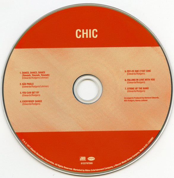 Image of Label Cover of 4235016E: 5xCD - CHIC, Original Album Series (Rhino Records; 8122797595, Europe 2011, Slipcase, Inners)   VG/VG+