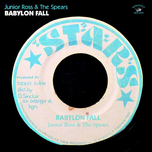 Image of Front Cover of LP - VG+/VG - JUNIOR ROSS & THE SPEARS, Babylon Fall (Kingston Sounds; KSLP077, UK 2018 Reissue), Shrink-wrap on sleeve (ripped sticker on plastic),  - 3916259C