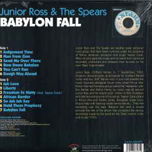 Image of Back Cover of LP - VG+/VG - JUNIOR ROSS & THE SPEARS, Babylon Fall (Kingston Sounds; KSLP077, UK 2018 Reissue), Shrink-wrap on sleeve (ripped sticker on plastic),  - 3916259C