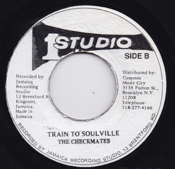 Image of Back Cover of 7" - /VG - LORD TANAMO / THE CHECKMATES, Rainy Night In Georgia / Train To Soulville (Studio One; , Jamaica 1990s Reissue), Light fog from press.,  - 3826301E