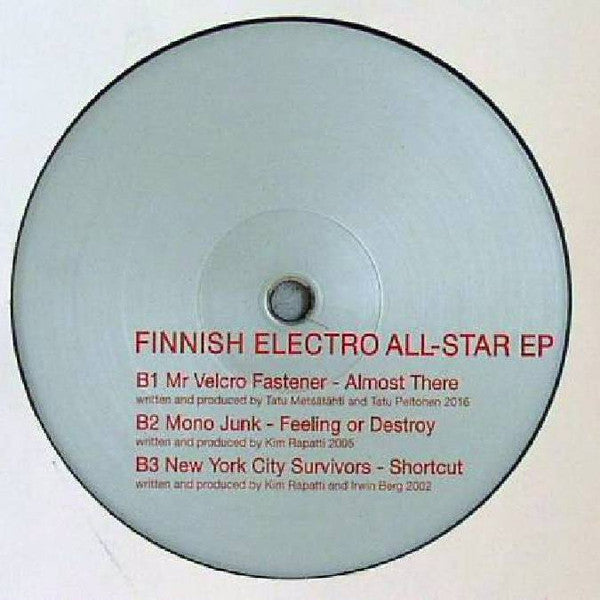 Image of Back Cover of 12" - /VG - VARIOUS, Finnish Electro All-Star EP (Dum Records; DUM 037, Finland 2016), Very strong VG,  - 2126237E