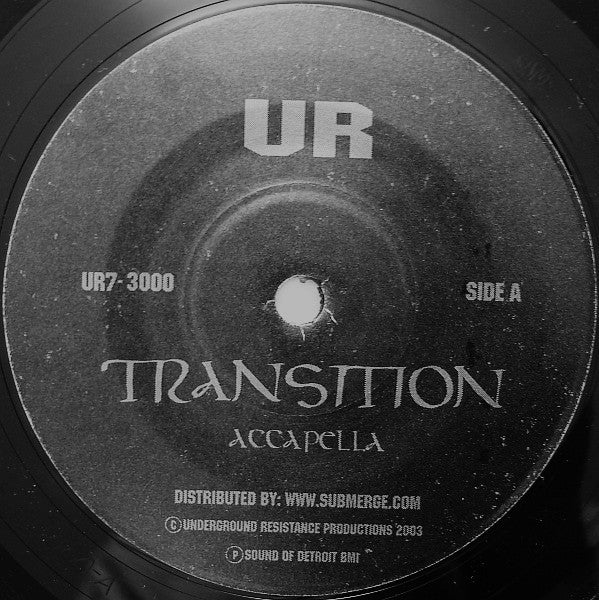 Image of Front Cover of 7" - /G+ - UR, Transition / Windchime (Underground Resistance; UR7-3000, US 2003), Strong marks on disc but plays well.,  - 3556032S