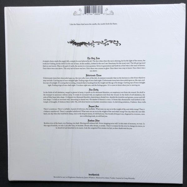 Image of Back Cover of 1314394C: 12" EP - THOU, Rhea Sylvia (Deathwish; DW203v, US 2018)   NEW/NEW