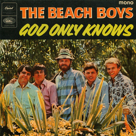Image of Front Cover of 7" EP - VG/VG - BEACH BOYS, God Only Knows/ Here Today/ sloop John B/ Wouldn't It Be Nice (Capitol; EAP6 2458, UK 1966, Laminated Flipback Sleeve, Mono), Damage To Sleeve Opening,  - 3326153E