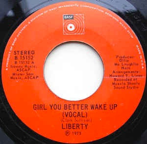 Image of Front Cover of 7" - /VG+ - LIBERTY, Girl You Better Wake Up (Vocal / Instrumental) (BASF; B 15152, US 1973, Plain Sleeve), ,  - 4126230E