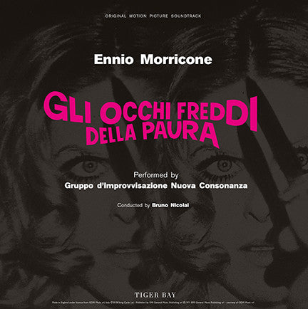 Image of Back Cover of 4714724C: LP - ENNIO MORRICONE, Gli Occhi Freddi Della Paura (Original Motion Picture Soundtrack) (Tiger Bay; TB6164, Europe 2018 Reissue, Gatefold, 180 Gram Vinyl)   NEW/NEW