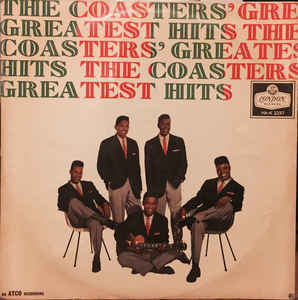 Image of Front Cover of 2214468C: LP - THE COASTERS, The Coasters' Greatest Hits (London Records; HA-K 2237, UK 1960, Laminated Flipback Sleeve, Mono) Sleeve discoloured with track times written in pen and a date stamp on reverse. Also some stains  VG/VG