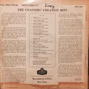 Image of Back Cover of 2214468C: LP - THE COASTERS, The Coasters' Greatest Hits (London Records; HA-K 2237, UK 1960, Laminated Flipback Sleeve, Mono) Sleeve discoloured with track times written in pen and a date stamp on reverse. Also some stains  VG/VG