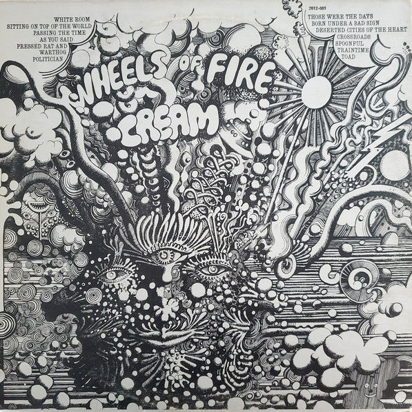 Image of Back Cover of 2xLP - VG/VG+ - CREAM, Wheels Of Fire (Polydor Red Label; 2612-001, UK 1970 Reissue, Gatefold), ,  - 3126248E