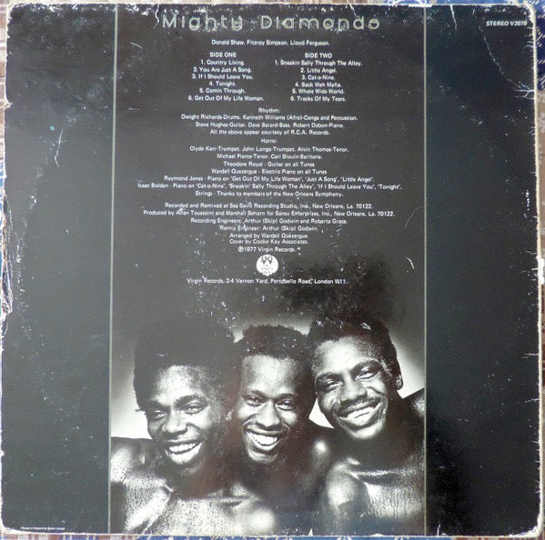 Image of Back Cover of LP - VG/EX - THE MIGHTY DIAMONDS, Ice on Fire (Virgin; V2078, UK 1977, Inner), ,  - 1826313E