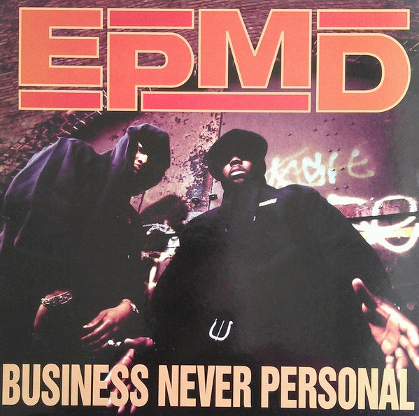Image of Front Cover of LP - VG/G+ - EPMD, Business Never Personal (Def Jam; 471963 1, Europe 1992, Picture Sleeve, Inner), Strong G+, there is a mark on B1/B2 that causes a very minor popping. The rest of the record is a strong VG. Sleeve has some very minor edge wear,  - 3746427S