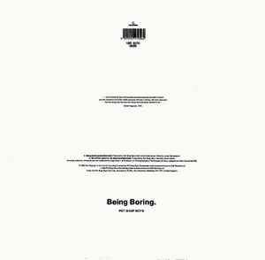 Image of Back Cover of 12" - VG/G+ - PET SHOP BOYS, Being Boring (Parlophone; 12R 6275, UK 1990, Picture Sleeve), Small mark that sounds briefly at start.,  - 2416461C