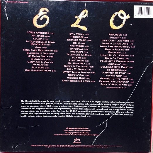 Image of Back Cover of 3xCD - VG/VG+ - ELECTRIC LIGHT ORCHESTRA, Afterglow (Epic Associated; Z3K 46090, US 1990, Box, Booklet), ,  - 3016197C