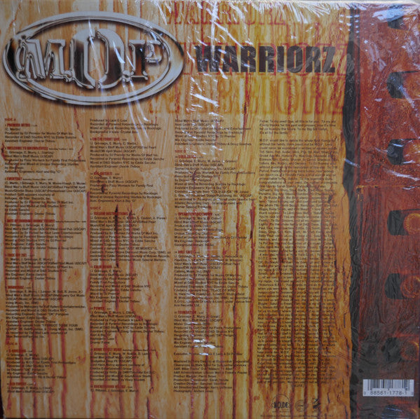 Image of Back Cover of 2xLP - G+/VG - M.O.P., Warriorz (Loud Records; LOUD 1778-1, US 2000), WOL. Sleeve has ringwear and is very creased and crumpled around the spine. ,  - 3826243E