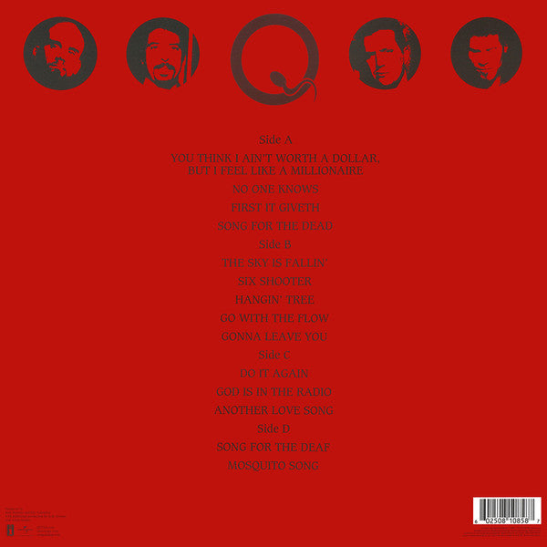 Image of Back Cover of 2xLP - NEW/NEW - QUEENS OF THE STONE AGE, Songs For The Deaf (Interscope Records; 810858, Europe 2019 Reissue, Gatefold, Insert, Stickered Sleeve), ,  - 3416320C