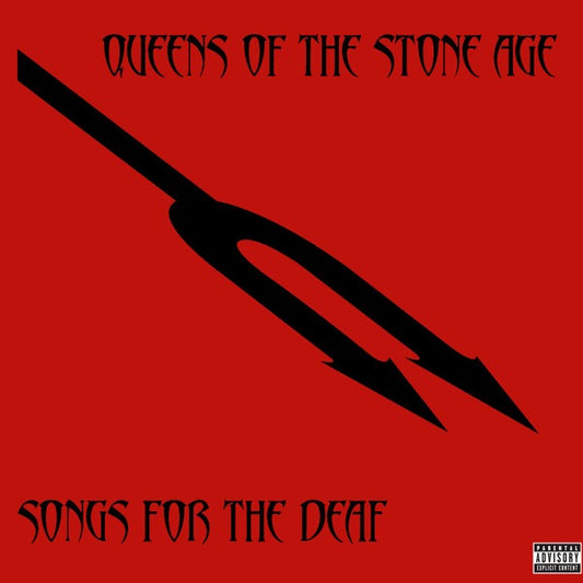 Image of Front Cover of 2xLP - NEW/NEW - QUEENS OF THE STONE AGE, Songs For The Deaf (Interscope Records; 810858, Europe 2019 Reissue, Gatefold, Insert, Stickered Sleeve), ,  - 3016424C