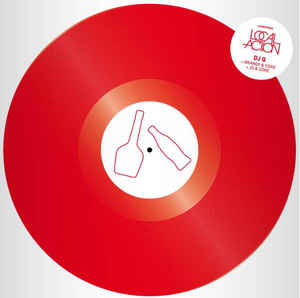 Image of Front Cover of 12" - VG/VG+ - DJ Q, Brandy & Coke / JD & Coke (Local Action; LOCWHITE003, UK 2012, Stickered Plastic Sleeve, Red Vinyl), Label has sign of water marks, plays VG+,  - 2546054S