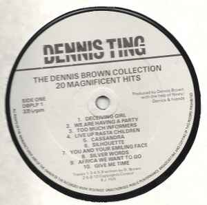 Image of Back Cover of LP - VG/VG - DENNIS BROWN, The Dennis Brown Collection : 20 Magnificent Hits (Dennis Ting; DBLP 1, Jamaica 1993, Picture Sleeve), A few light marks on vinyl, plays fine.,  - 4126127E