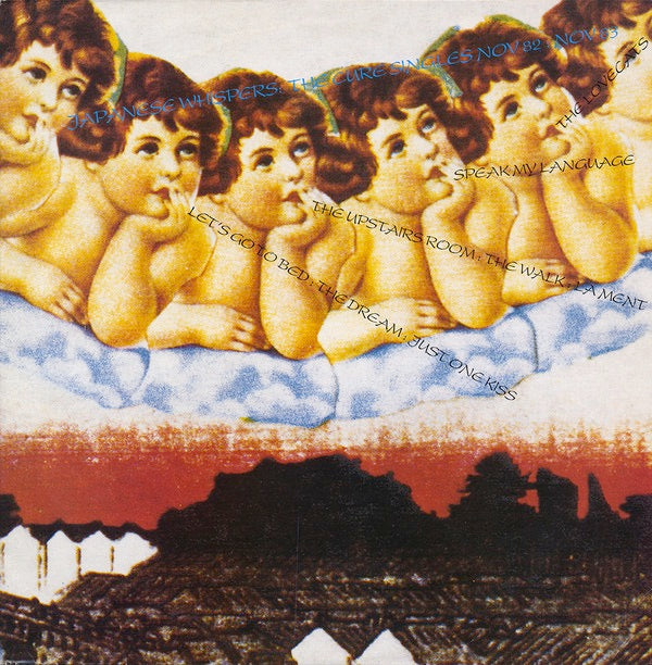 Image of Front Cover of LP - G+/VG - THE CURE, Japanese Whispers: The Cure Singles Nov 82 : Nov 83 (Fiction Records; FIXM8, UK 1983, Insert), LP Strong VG - a few hairlines, crinkled cover from water damage, corner crease,  - 3446012S