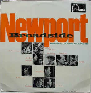 Image of Front Cover of LP - VG/VG - VARIOUS, INC DYLAN, BAEZ, SEEGER, Newport Broadside (Fantasy; TFL6038, UK 1963), ,  - 2226112E