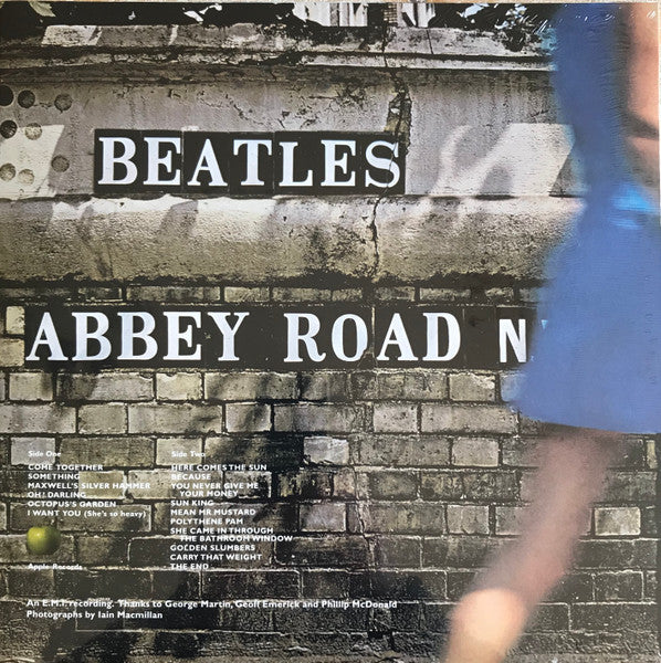 Image of Back Cover of LP - VG+/VG+ - THE BEATLES, Abbey Road (Apple Records; 0602577915123, Worldwide 2019 Reissue, 180 Gram Vinyl, 50th Anniversary Edition Remix By Giles Martin and Sam Okell), ,  - 3946072S