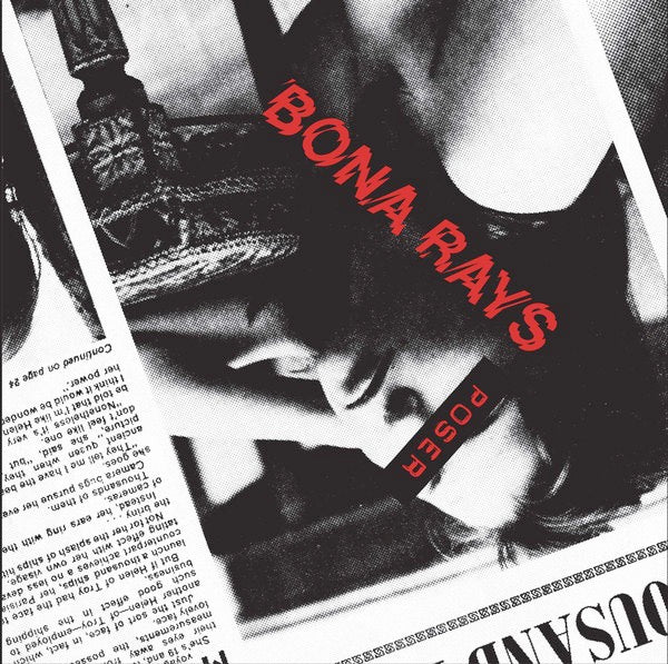 Image of Front Cover of 0910240C: 7" - BONA RAYS, Poser / Getaway Blues (Flashback; FB012, UK 2020, Flipback Sleeve with Red Text, Insert, Stickered Outer Plastic Sleeve. Standard Red Text Sleeve. )   NEW/NEW