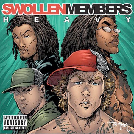 Image of Front Cover of 5115308C: 2xLP - SWOLLEN MEMBERS, Heavy (Battle Axe; BAX1028, US 2003) Tear to top corner of sleeve. Light scuffs/marks to discs but nothing serious.  G+/G+