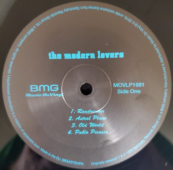 Image of Label of 1814604C: LP - THE MODERN LOVERS, The Modern Lovers (BMG; MOVLP1681, Europe 2016 Reissue, Black Inner, 180 Gram Audiophile Pressing)   NEW/NEW