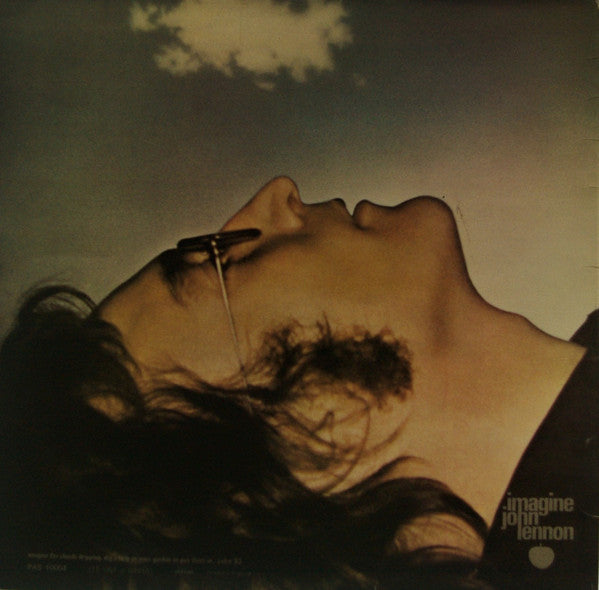 Image of Back Cover of LP - VG/VG - JOHN LENNON, Imagine (Apple Records; PAS 10004, UK 1981 Reissue, Poster, No Postcard, Plain Inner), ,  - 2626017E