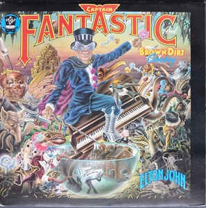 Image of Front Cover of 2724353E: LP - ELTON JOHN, Captain Fantastic and the Brown Dirt Cowboy (DJM Records ; DJLPX 1, UK 1975, Gatefold, 2 Booklets, Poster) Sleeve has some creases, dented corners. Poster and both inserts in fine condition. A few light marks on vinyl.  VG/VG