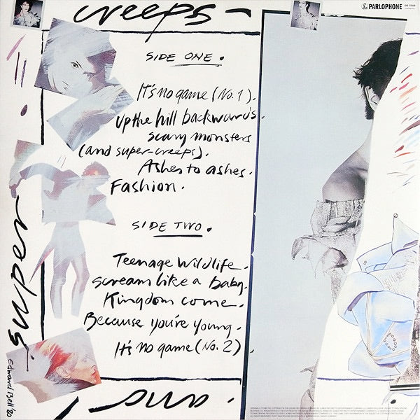 Image of Back Cover of 4215247C: LP - DAVID BOWIE, Scary Monsters (Parlophone; DB 77828, UK, Europe & US 2018 Reissue, Inner & Insert) Still In Opened Shrinkwrap  EX/VG+