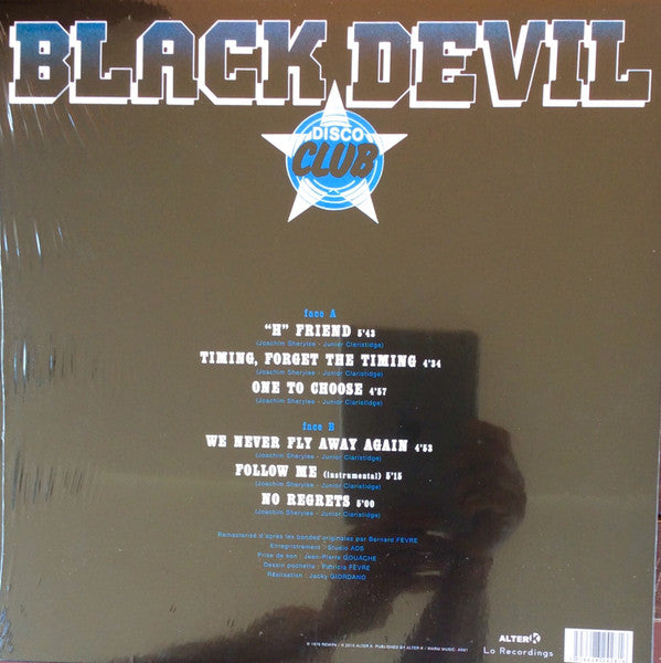 Image of Back Cover of LP - EX/EX - BLACK DEVIL, Disco Club (Alter K; AK61, France 2015 Reissue, Picture Sleeve, Remastered), Opened instore, still in shrink but not sealed.,  - 3926302E