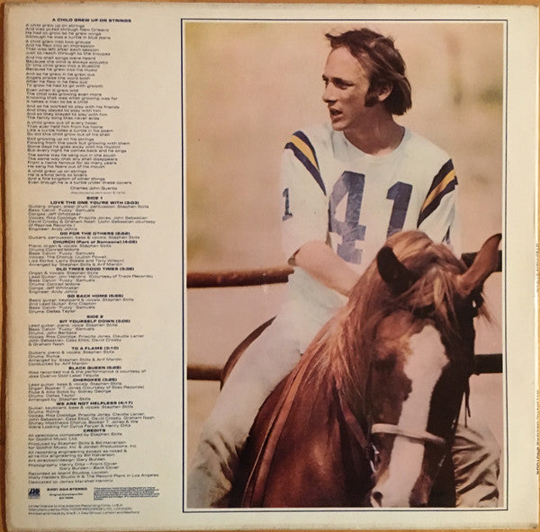 Image of Back Cover of LP - VG/VG+ - STEPHEN STILLS, Stephen Stills (Atlantic Plum & Orange; 2401004, UK 1970, Laminated Sleeve, Stereo), ,  - 3146221S