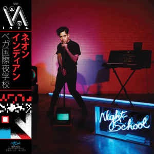 Image of Front Cover of 2xLP - G+/VG+ - NEON INDIAN, Vega Intl. Night School (Transgressive Records; TRANS206X, UK & Europe 2015, Gatefold, Insert, 45 RPM, Album, Yellow Translucent Vinyl), Sleeve has water damage and large crease.,  - 4126448E