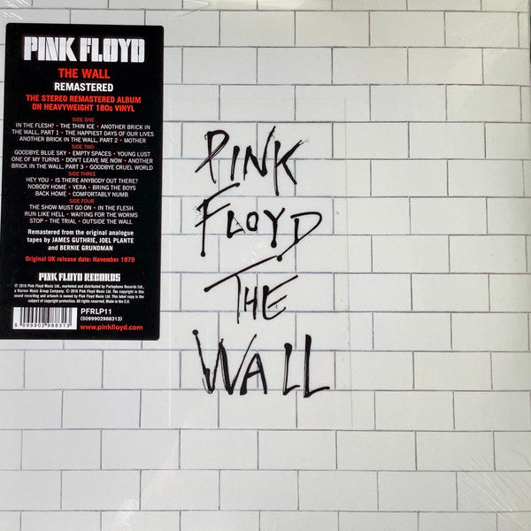 Image of Front Cover of 2xLP - EX/VG+ - PINK FLOYD, The Wall (Pink Floyd Records; PFRLP11, Europe 2016 Reissue, Gatefold, 2 Inners with rounded corners, Stickered Sleeve, 180 Gram Vinyl, Remastered), Strong VG+, Still In Stickered Shrinkwrap,  - 3626263E