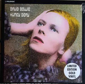 Image of Front Cover of LP - VG/VG+ - DAVID BOWIE, Hunky Dory (Parlophone; DB 69733, UK, Europe & US 2017, Laminated Front Sleeve, Insert, Limited Edition, Gold Vinyl), Large corner crease,  - 3126274E