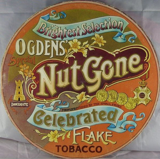 Image of Front Cover of 2624310E: LP - THE SMALL FACES, Ogdens' Nut Gone Flake (Immediate/NEMS; IML2001, UK 1975 Reissue, Round Sleeve, No Made in UK or MAnufactured by RCA text) Sleeve Torn Into 5 Pieces  F/VG