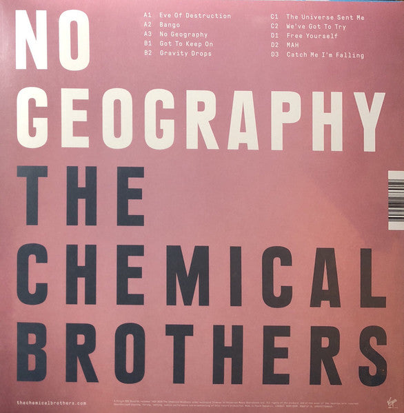 Image of Back Cover of 2724202E: 2xLP - THE CHEMICAL BROTHERS, No Geography (Virgin EMI Records ; XDUSTLP 11 , Europe 2019, Picture Sleeve, 2 Inners & Insert, 180 Gram Vinyl)   EX/VG+