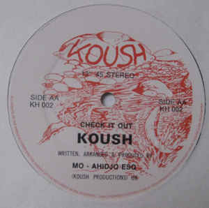 Image of Front Cover of 4424212E: 12" - KOUSH, Check It Out / Happiness (Koush; KH 002, UK 1982) Strong VG.  /VG