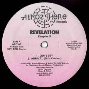 Image of Front Cover of 12" - /VG - REVELATION, Chapter 2 (Atmosphere Records; AT-7, US 1990, Plain Sleeve), , A1	OdysseyA2	Arrival (Dub Version)B1	ResurganB2	Masochist Trip - 2546076S